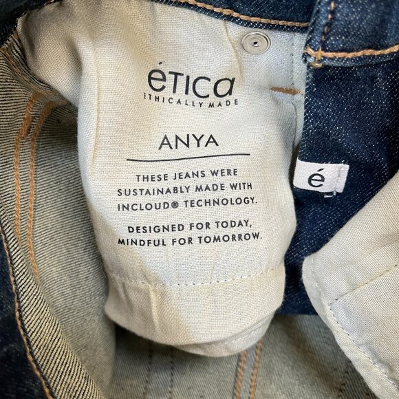 Etica Anya High Rise‎ Modern Flare Jeans Denim in Storm Chaser NEW Size 24 - Picture 6 of 8